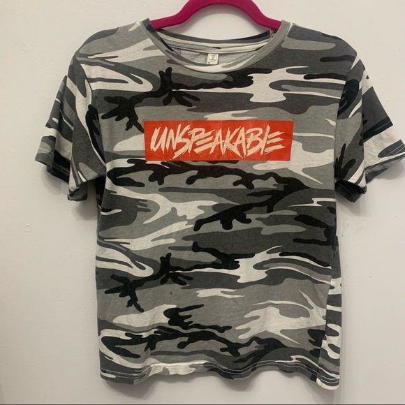 Tops - Unspeakable YouTube Merch Tshirt Camo print Women’s XS youth L Teen 16